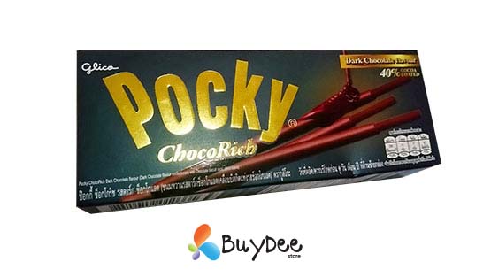 Glico Pocky Choco Rich Dark Chocolate Flavour 40% Cocoa Coated 39g